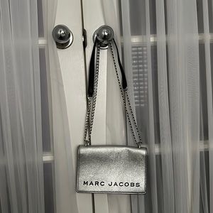 Marc Jacobs Double Take Silver Metallic Crossbody Bag